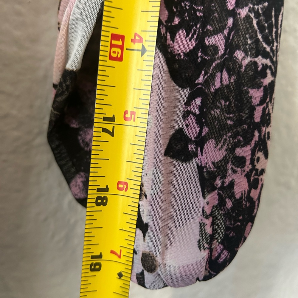 Y2K INC Sheer Fairy Floral 3/4 Sleeve Blouse Medium Cute Goth - Picture 8 of 11